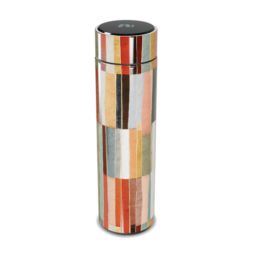 Garrafa Térmica Touch - Listras Coloridas Inox