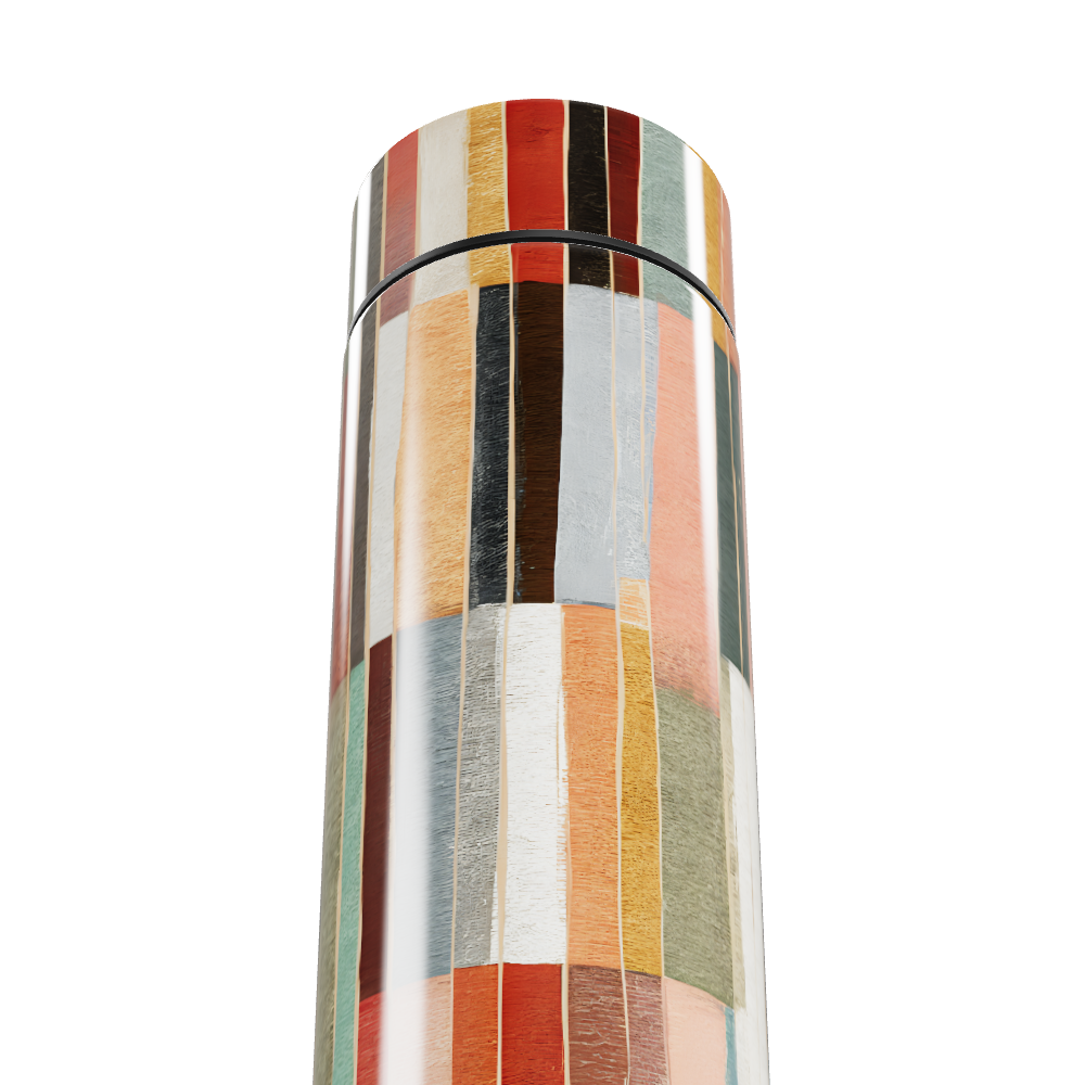 Garrafa Térmica Touch - Listras Coloridas Inox