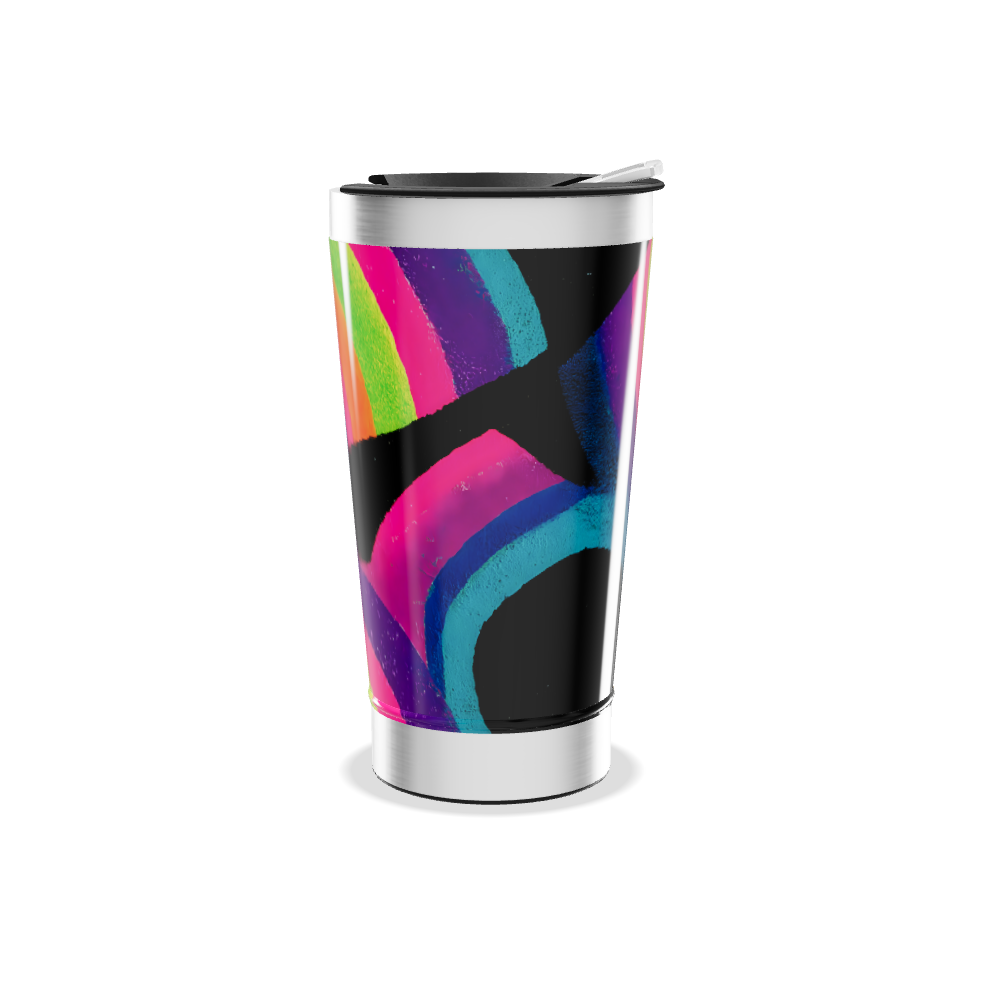 Copo Térmico - Estampa Arco-íris Colorido