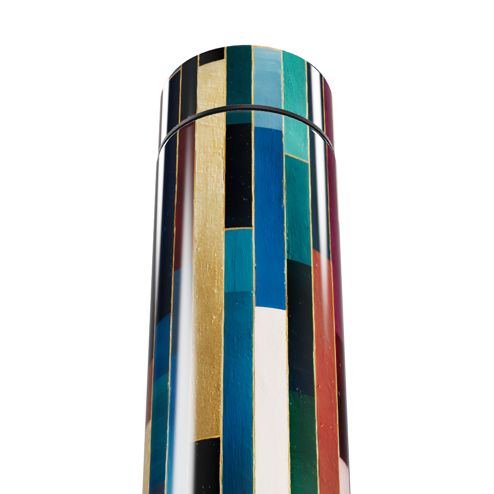 Garrafa Térmica Touch Listrada Multicolor Inox