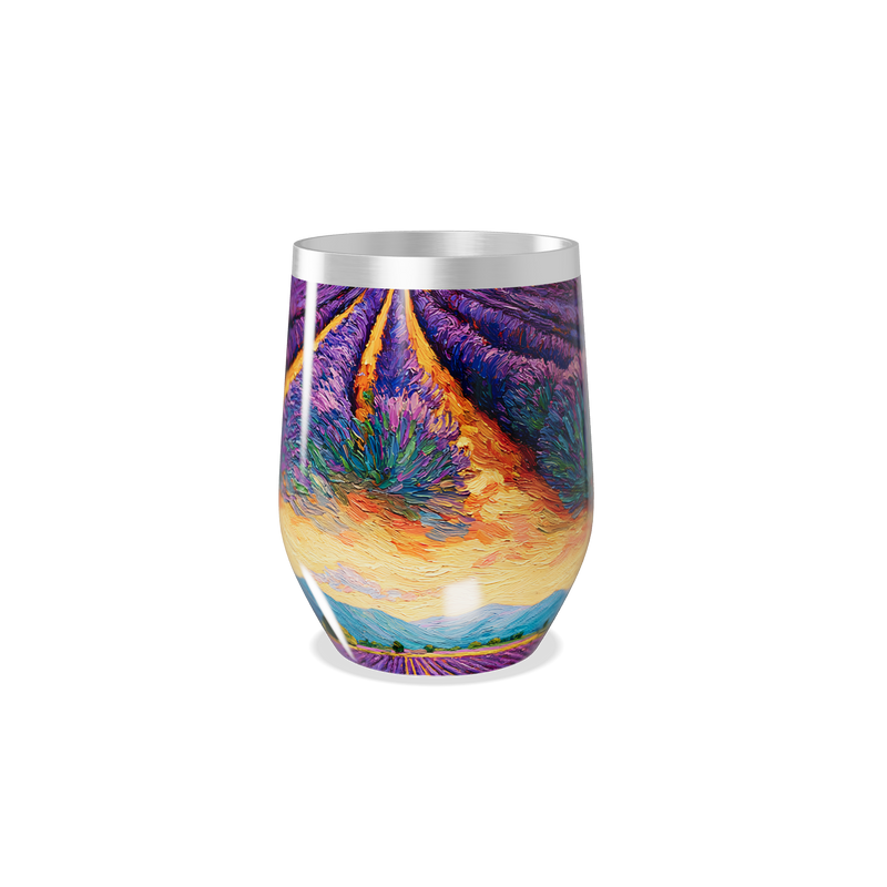 Copo Térmico Slim - Estampa Lavanda Colorida