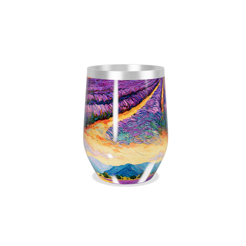 Copo Térmico Slim - Estampa Lavanda Colorida