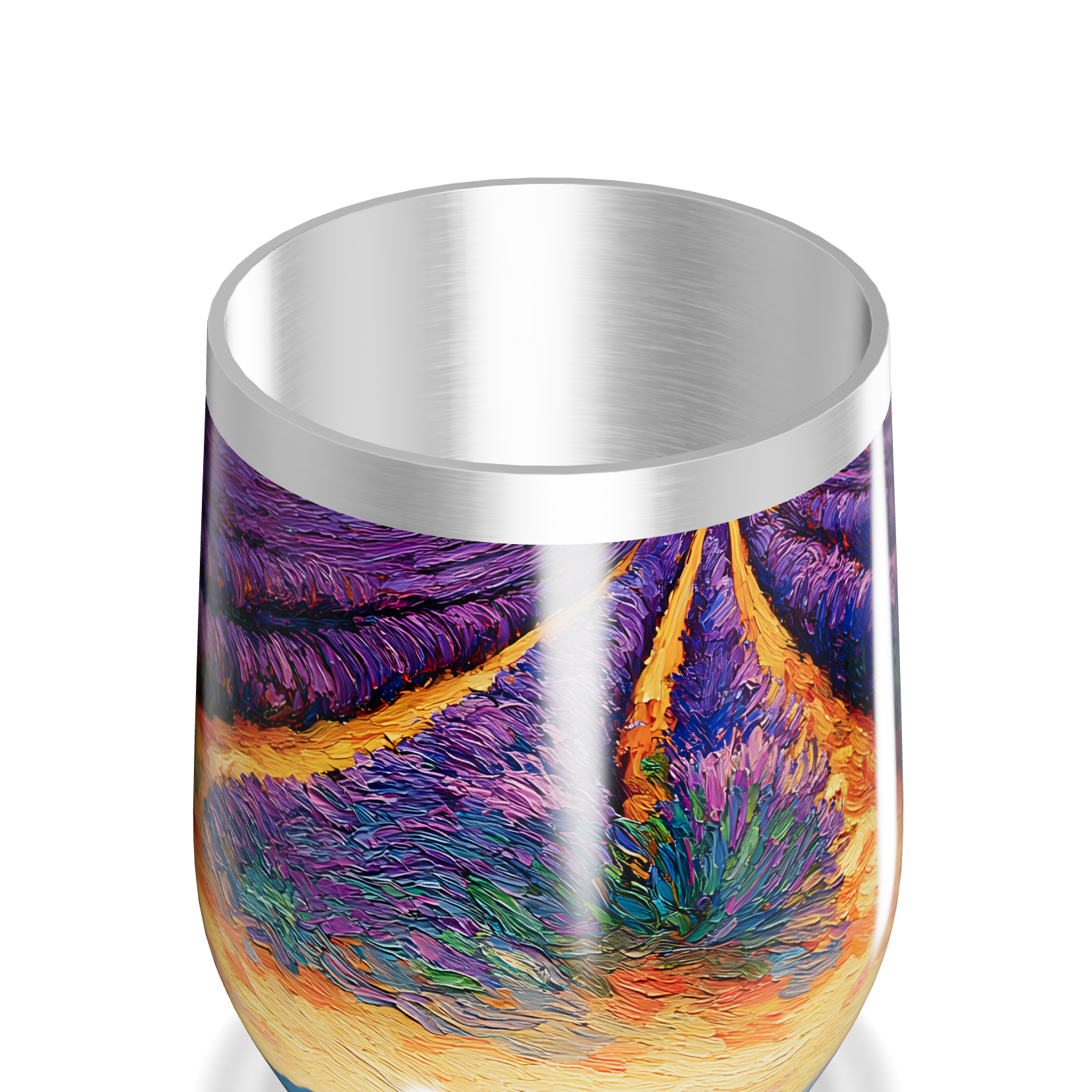 Copo Térmico Slim - Estampa Lavanda Colorida