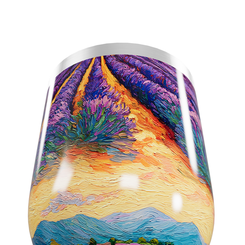 Copo Térmico Slim - Estampa Lavanda Colorida