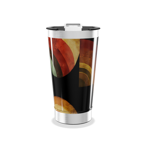 Copo Térmico - Preto com Estampa Colorida