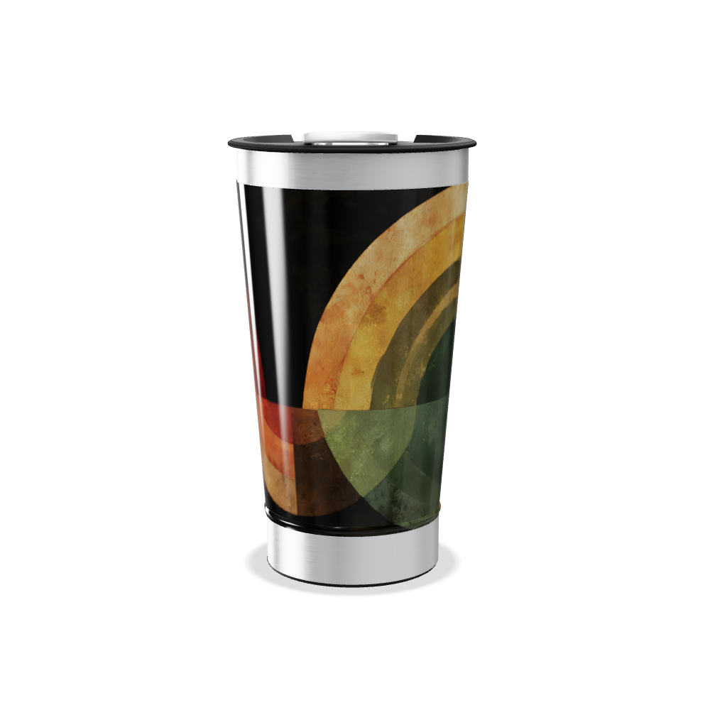Copo Térmico - Preto com Estampa Colorida