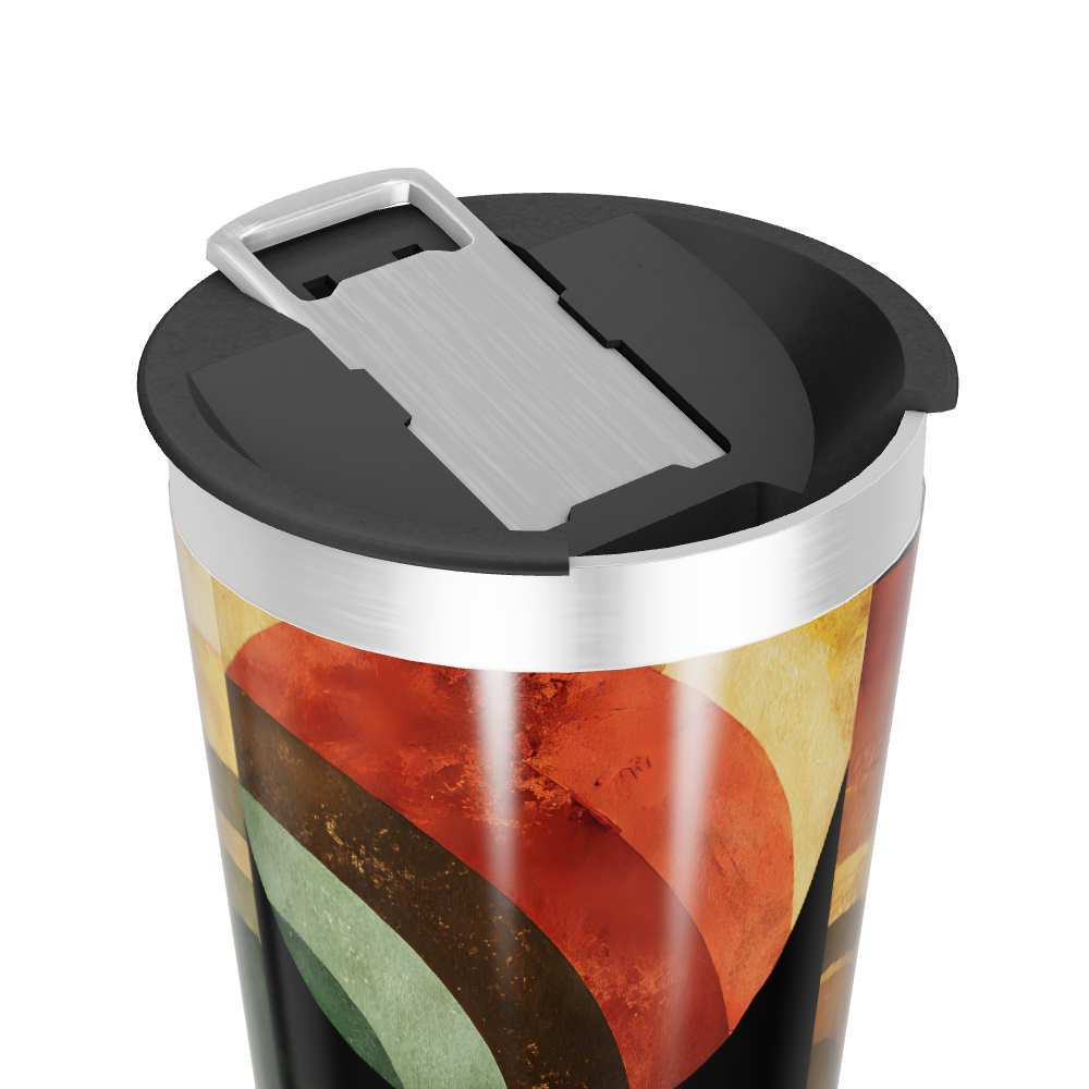 Copo Térmico - Preto com Estampa Colorida