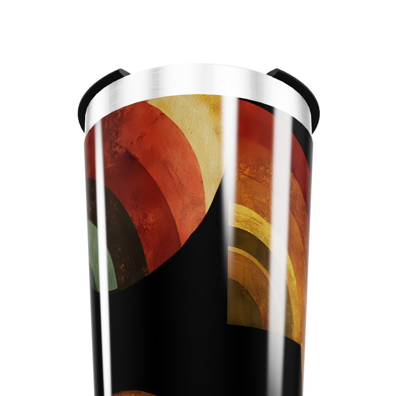 Copo Térmico - Preto com Estampa Colorida