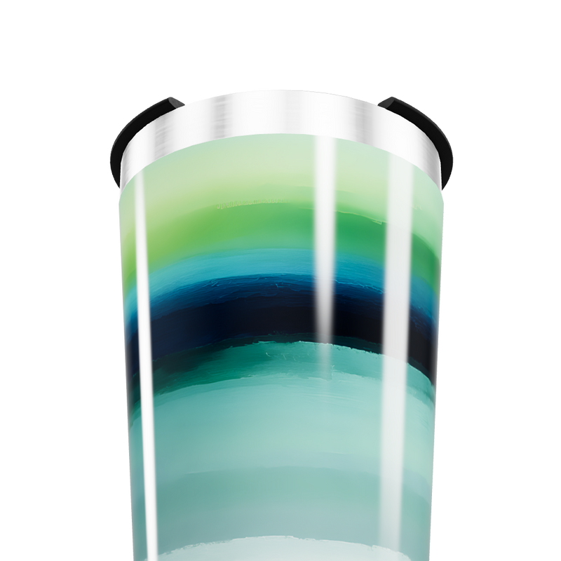 Copo Térmico - Aço Listras Verdes