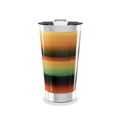 Copo Térmico - Listras coloridas aço inox