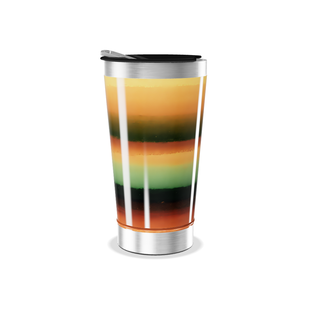 Copo Térmico - Listras coloridas aço inox