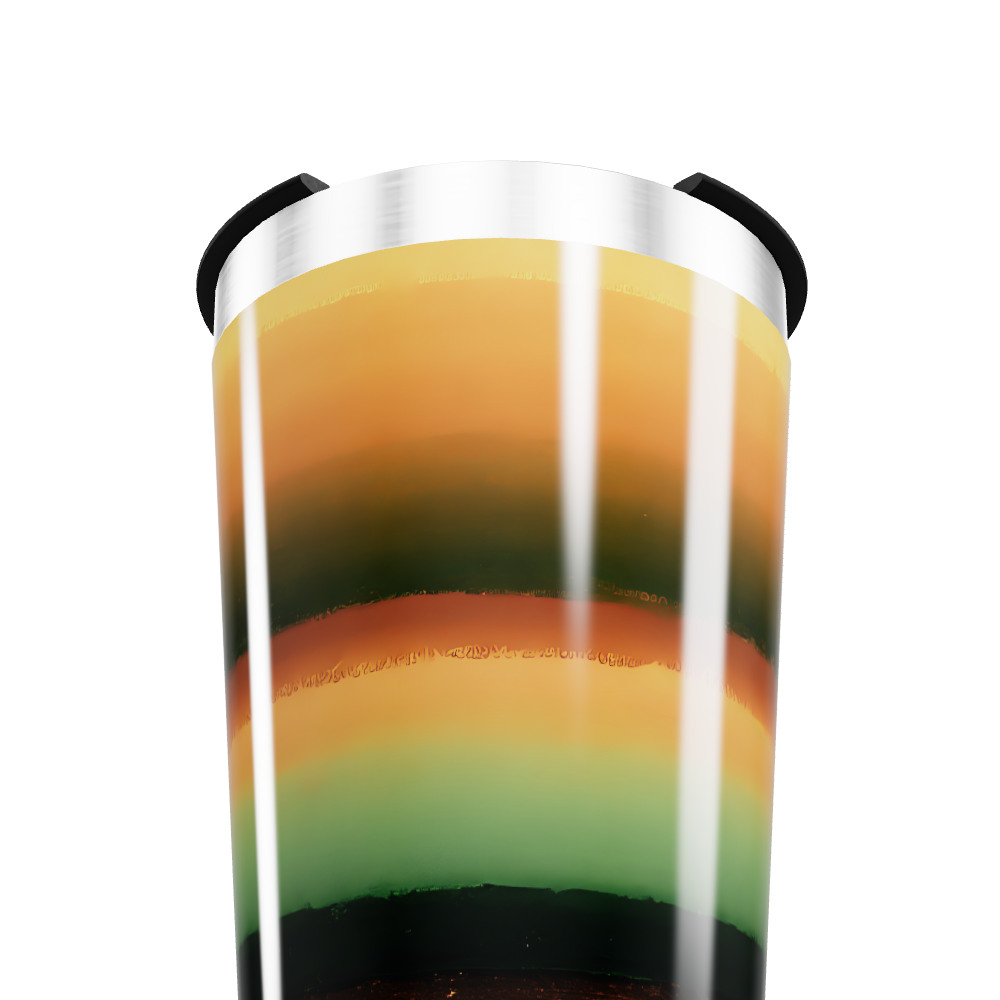 Copo Térmico - Listras coloridas aço inox