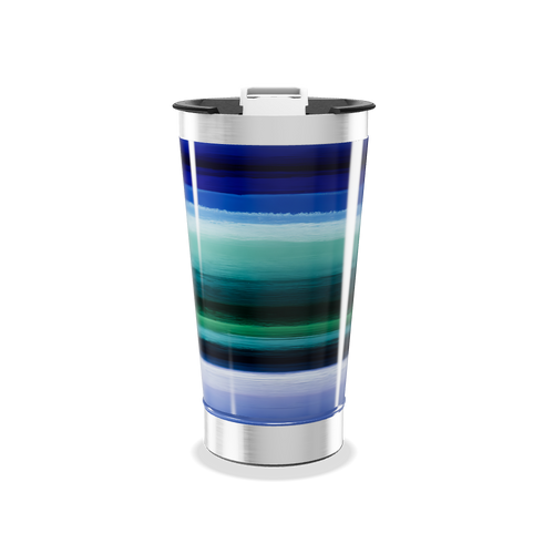 Copo Térmico - Listrado Azul Verde