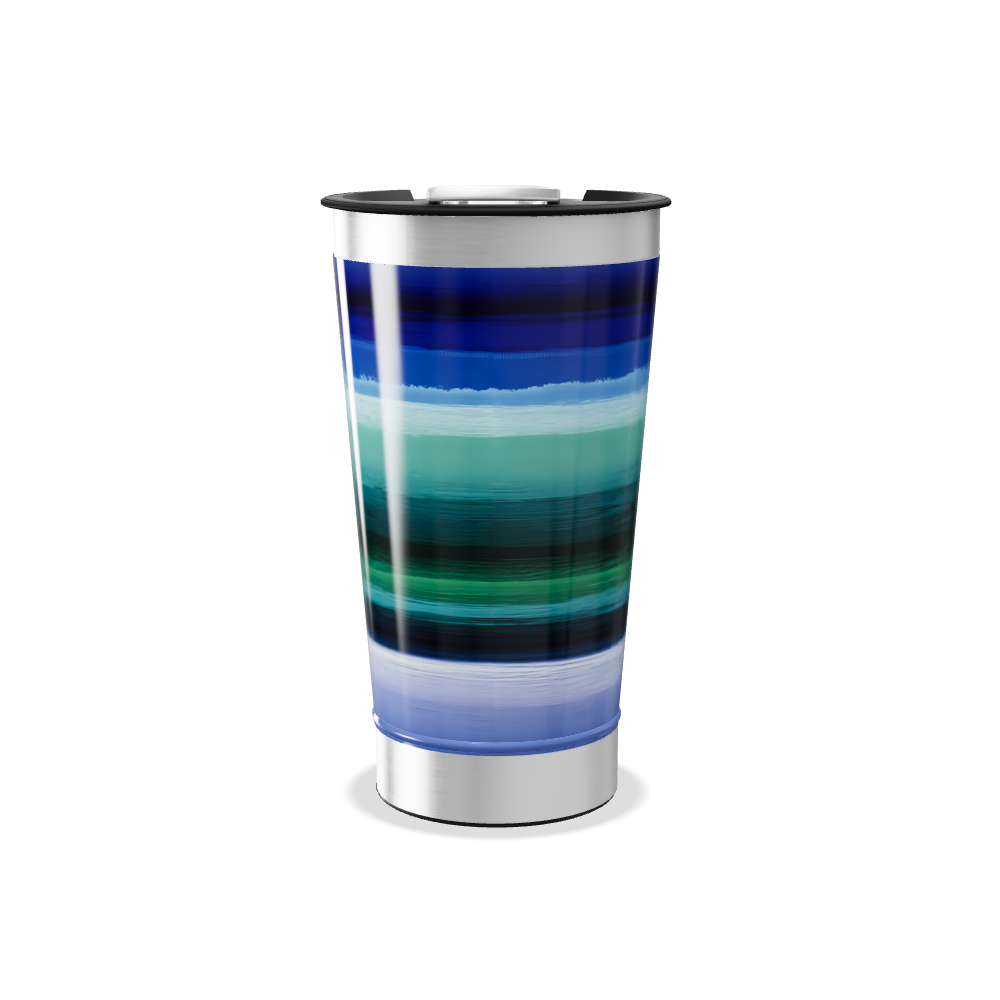 Copo Térmico - Listrado Azul Verde