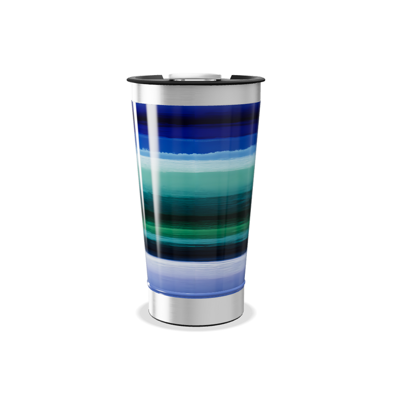 Copo Térmico - Listrado Azul Verde