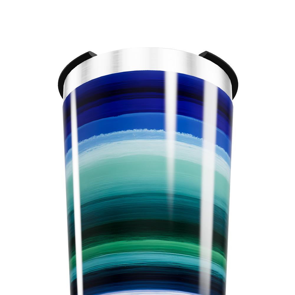 Copo Térmico - Listrado Azul Verde