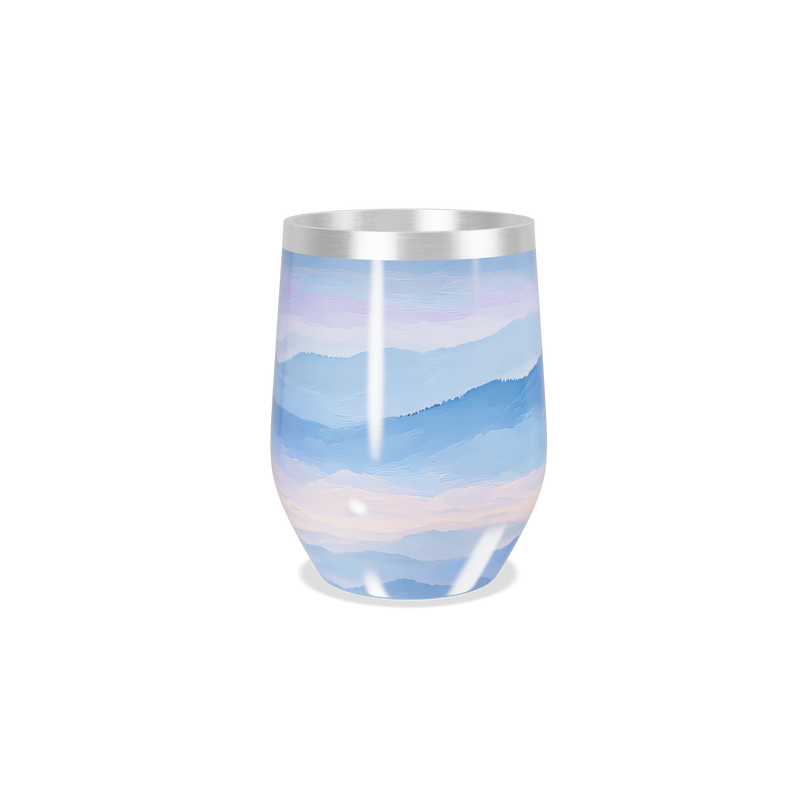 Copo Térmico Slim - Montanhas Azul Inox