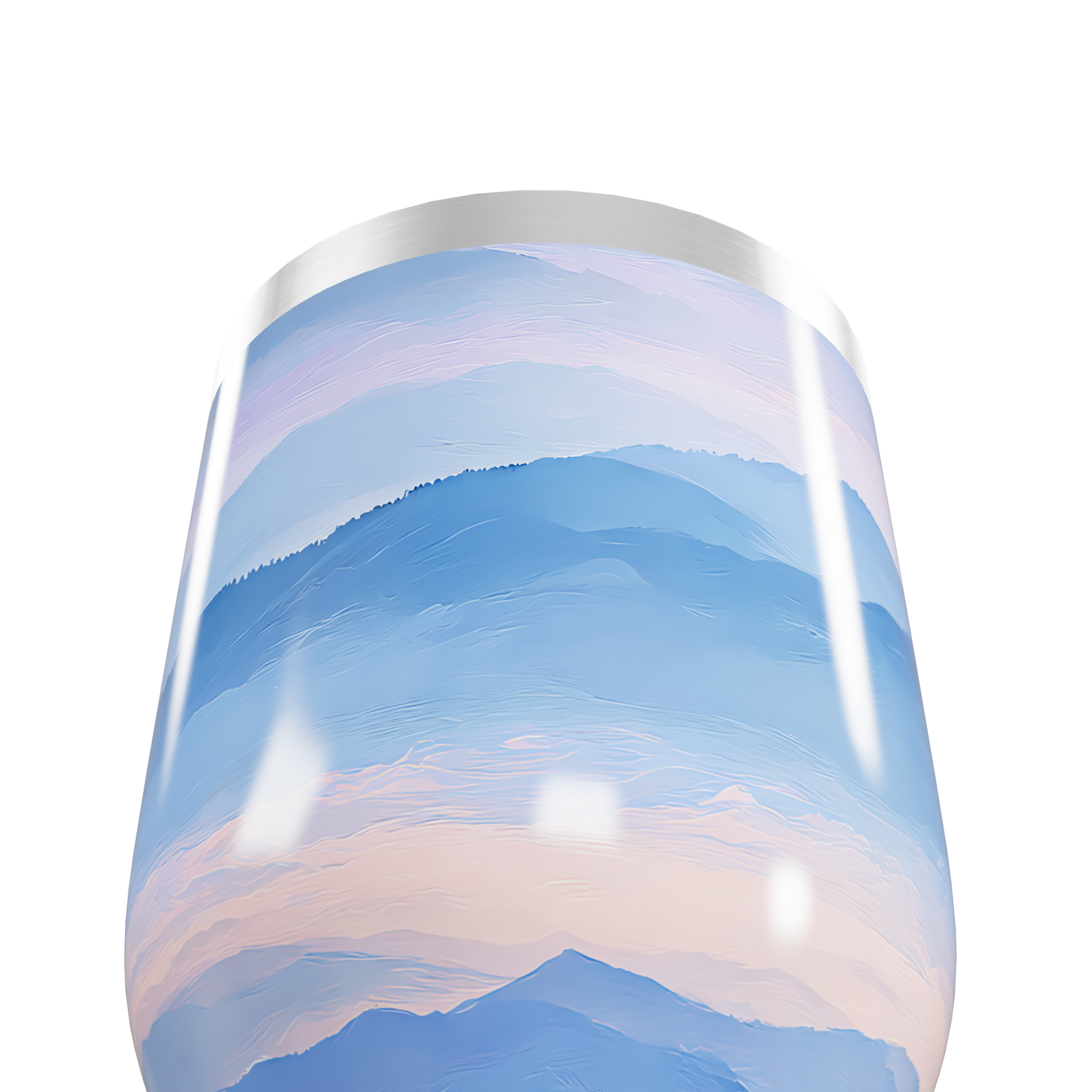 Copo Térmico Slim - Montanhas Azul Inox