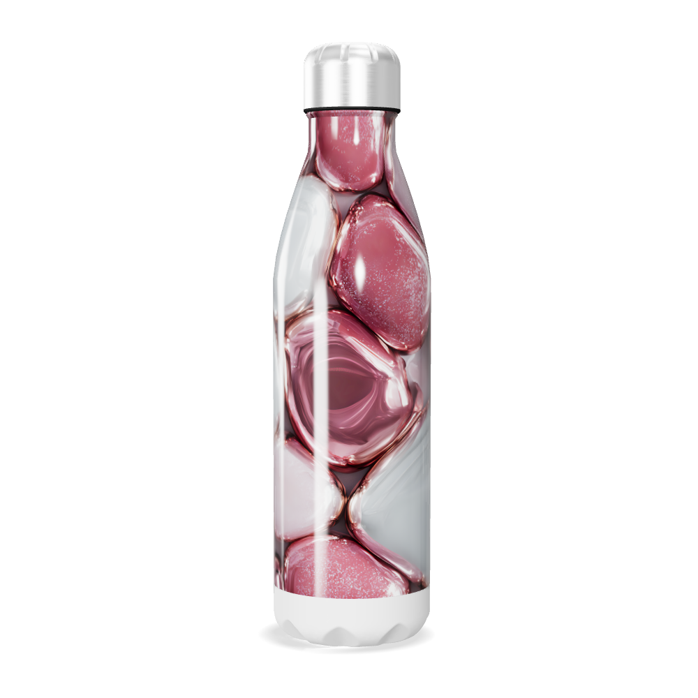 Garrafa Inox - Design Marmorizado Branco