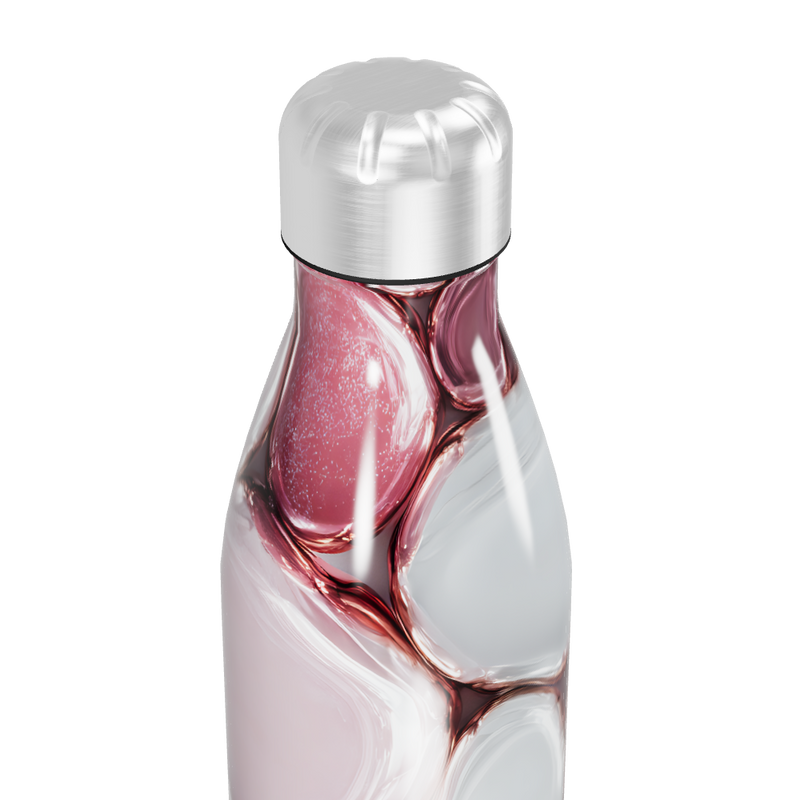Garrafa Inox - Design Marmorizado Branco