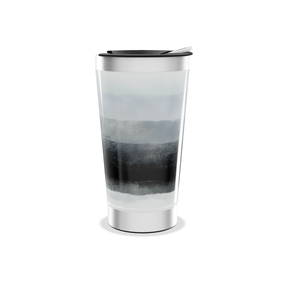 Copo Térmico - Preto e Prata Inox