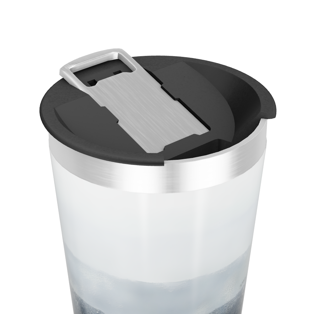 Copo Térmico - Preto e Prata Inox