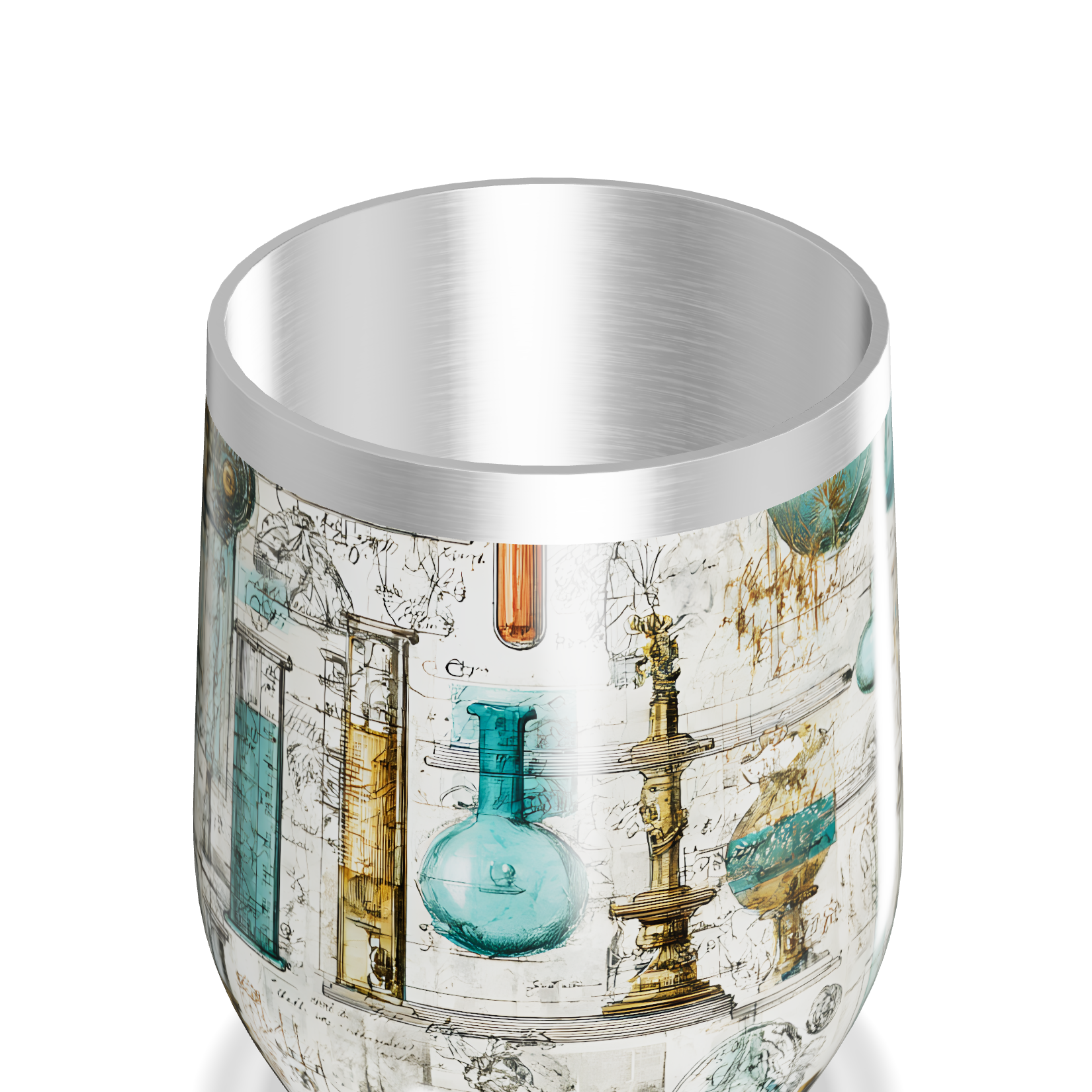 Copo Térmico Slim - Vintage Ilustrações Científicas