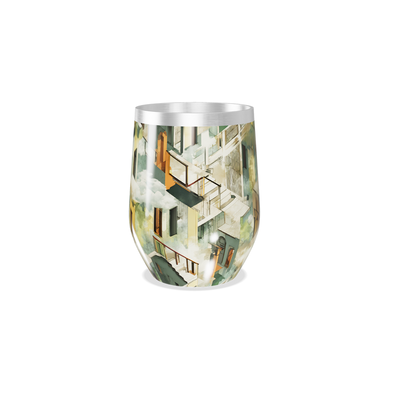 Copo Térmico Slim - Estampa Geométrica Colorida