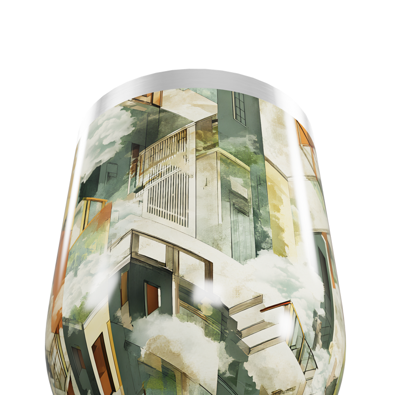 Copo Térmico Slim - Estampa Geométrica Colorida