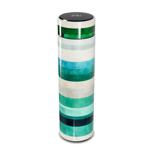 Garrafa Térmica Touch - Listras Coloridas Vidro