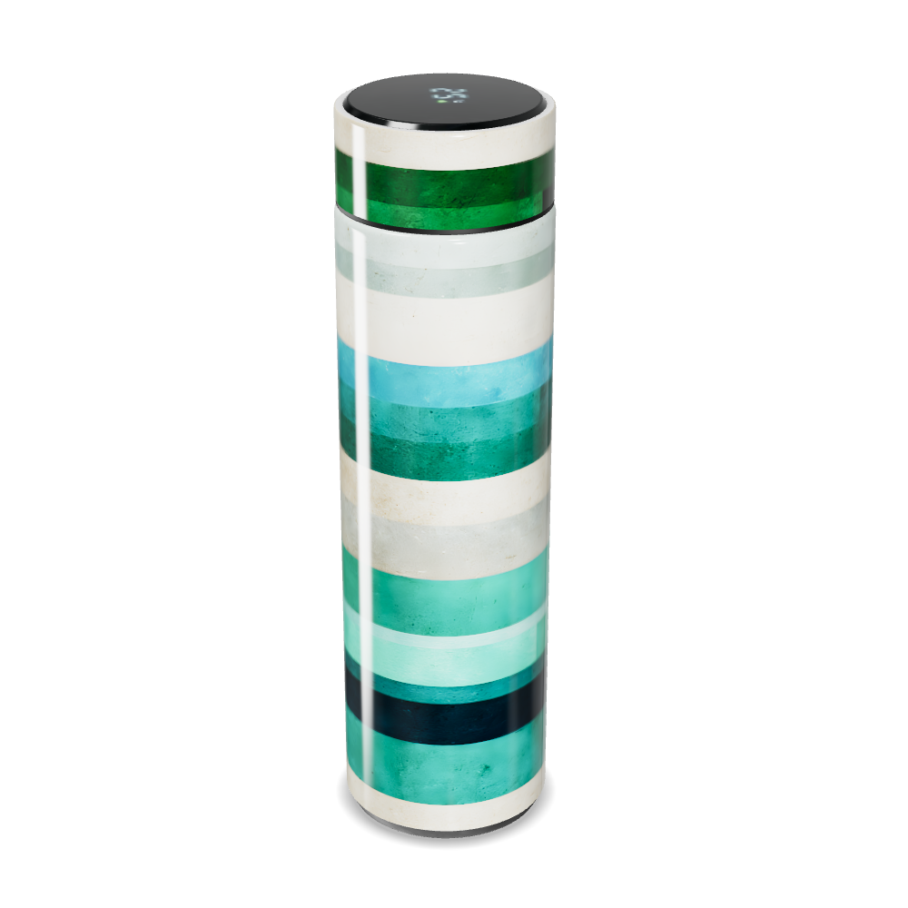 Garrafa Térmica Touch - Listras Coloridas Vidro