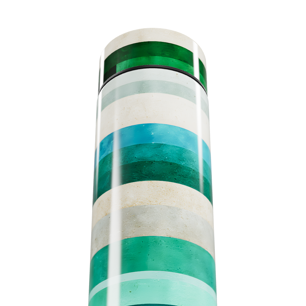 Garrafa Térmica Touch - Listras Coloridas Vidro