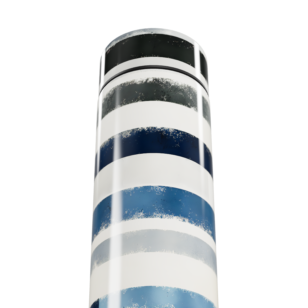 Garrafa Térmica Touch - Listrada Azul e Branca