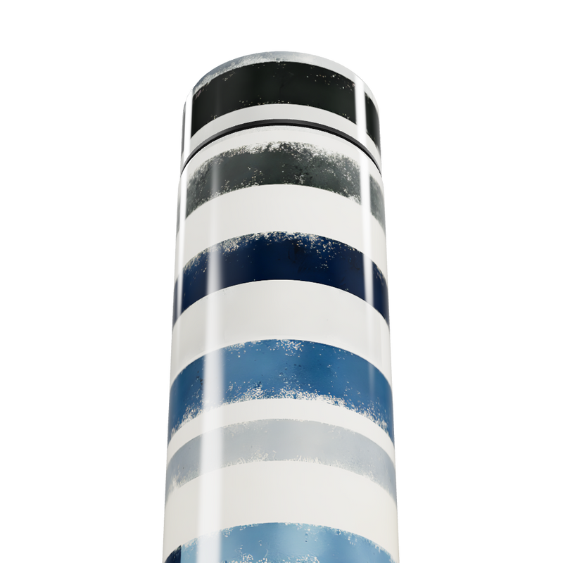 Garrafa Térmica Touch - Listrada Azul e Branca