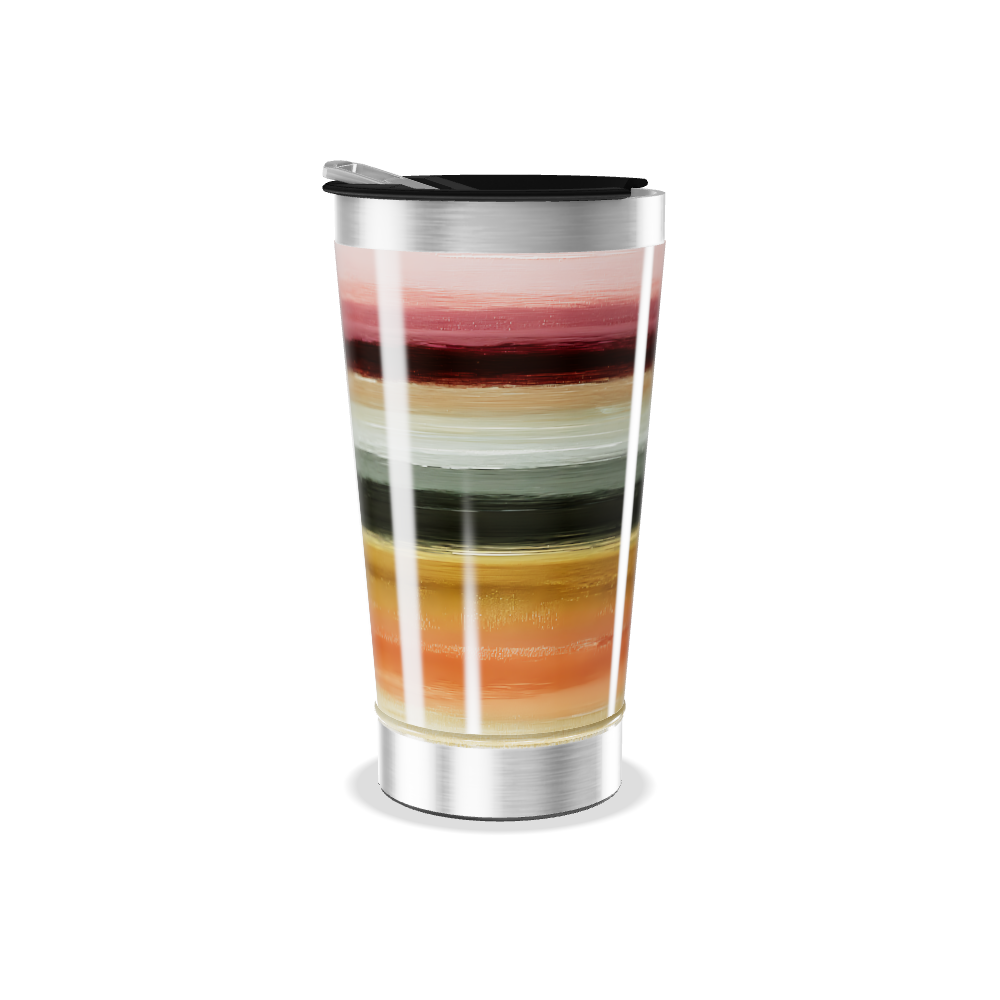 Copo Térmico - Listras Multicoloridas Inox