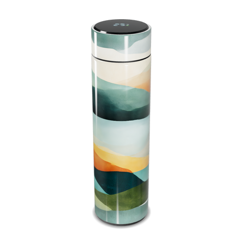 Garrafa Térmica Touch Com Listras Coloridas