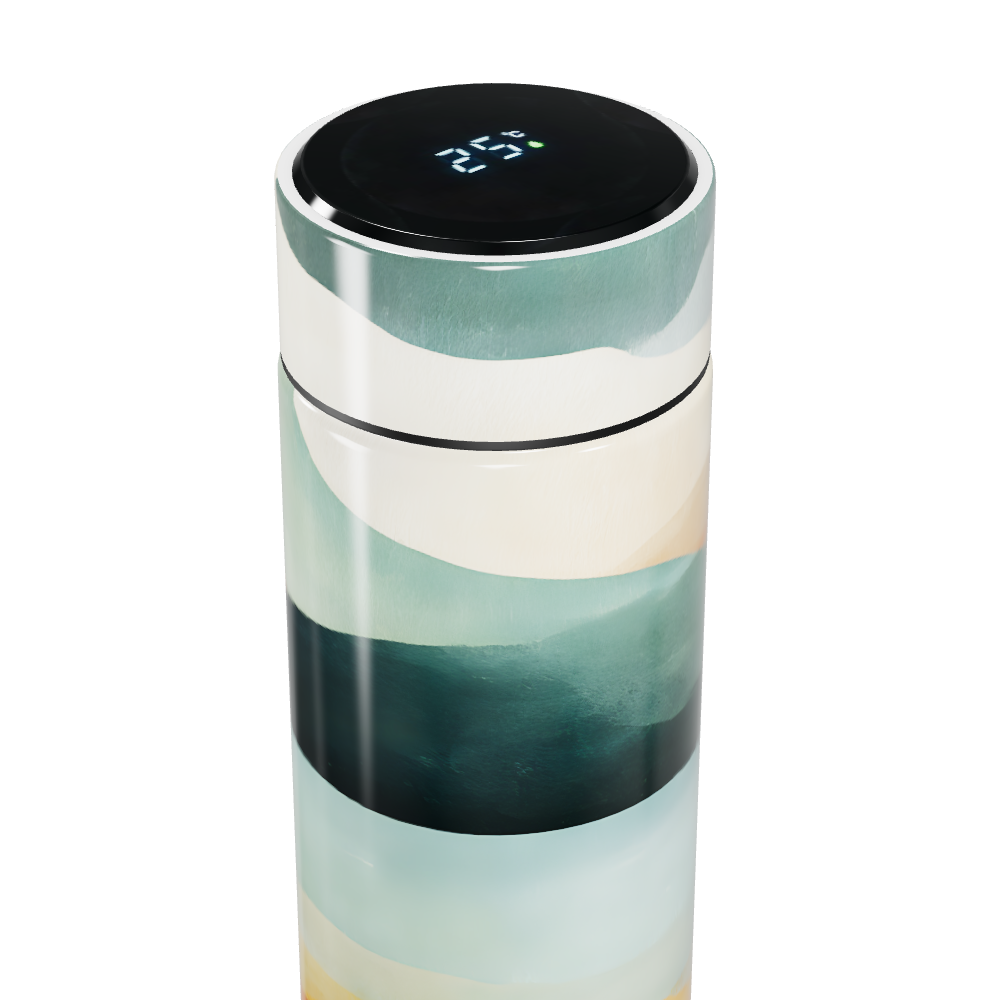 Garrafa Térmica Touch Com Listras Coloridas