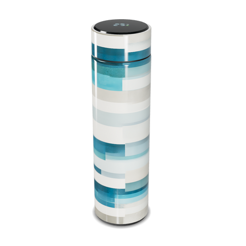 Garrafa Térmica Touch - Azul Listras Modernas