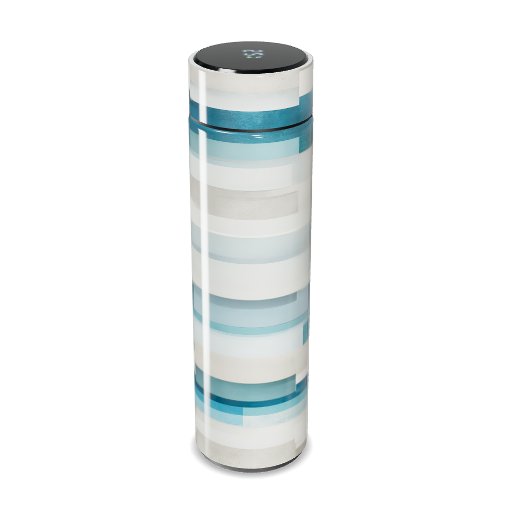 Garrafa Térmica Touch - Azul Listras Modernas