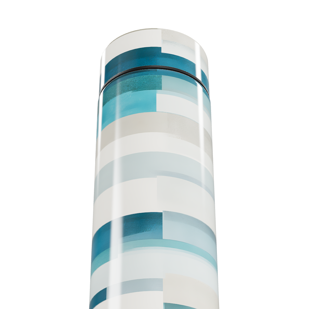 Garrafa Térmica Touch - Azul Listras Modernas