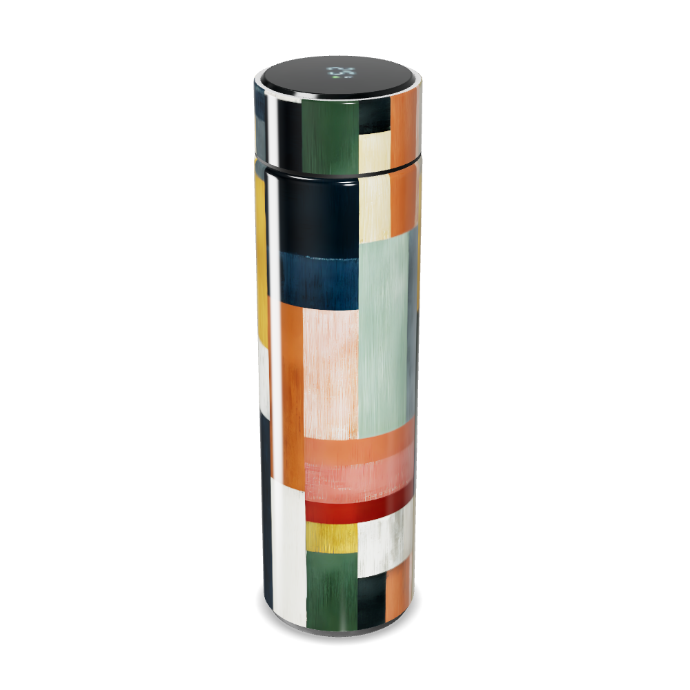 Garrafa Térmica Touch - Estampa Colorida Geométrica