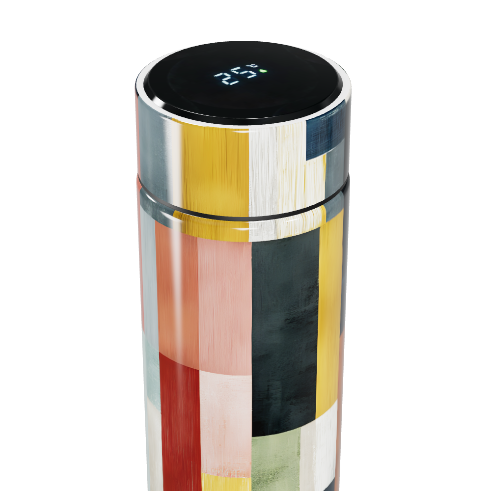 Garrafa Térmica Touch - Estampa Colorida Geométrica