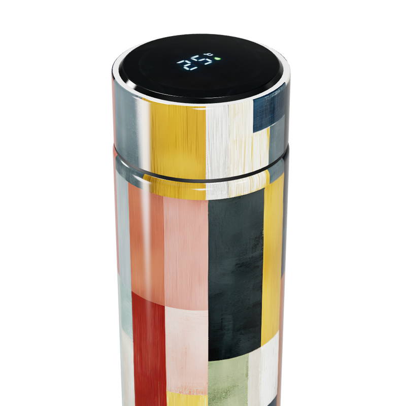 Garrafa Térmica Touch - Estampa Colorida Geométrica