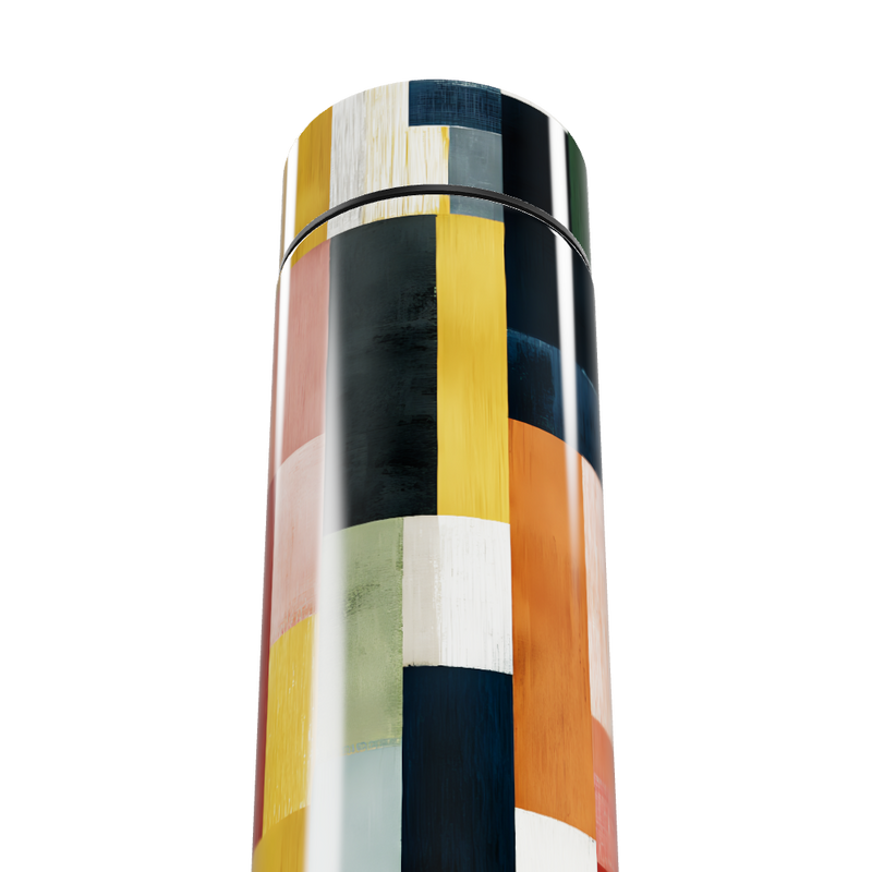 Garrafa Térmica Touch - Estampa Colorida Geométrica