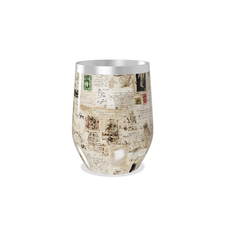 Copo Térmico Slim - Estampa Vintage Cartas
