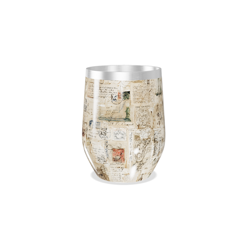 Copo Térmico Slim - Estampa Vintage Cartas