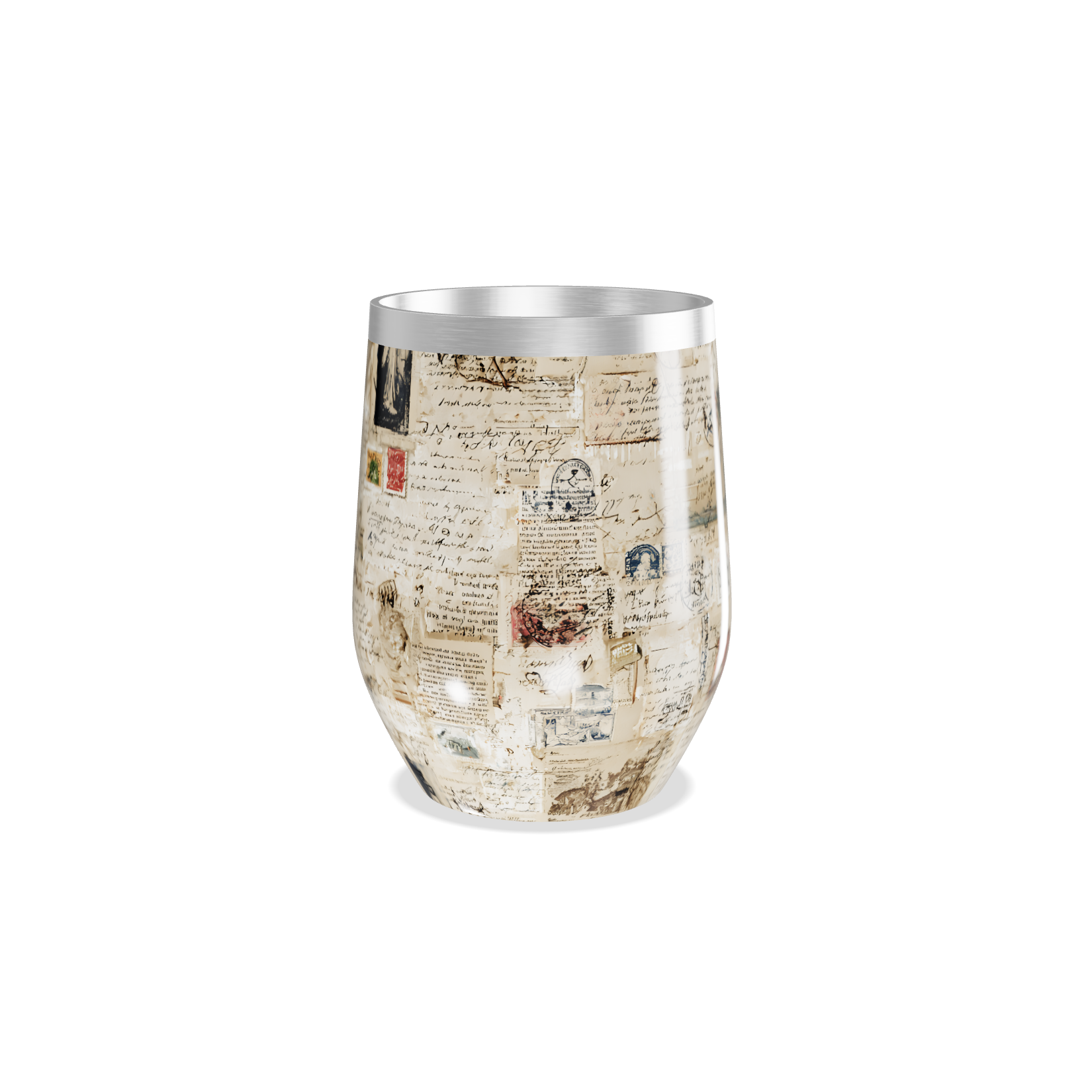 Copo Térmico Slim - Estampa Vintage Cartas