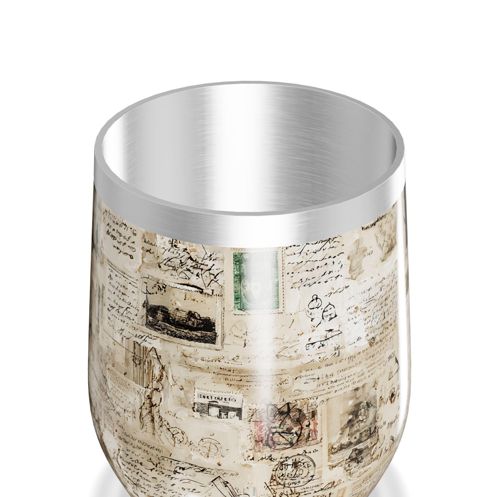 Copo Térmico Slim - Estampa Vintage Cartas