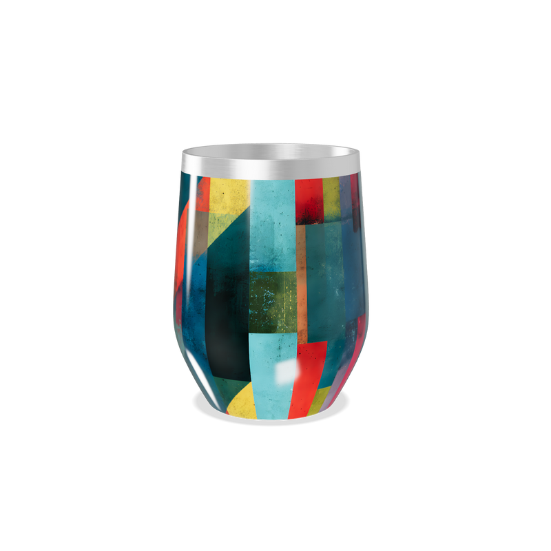 Copo Térmico Slim - Estampado Geométrico Colorido