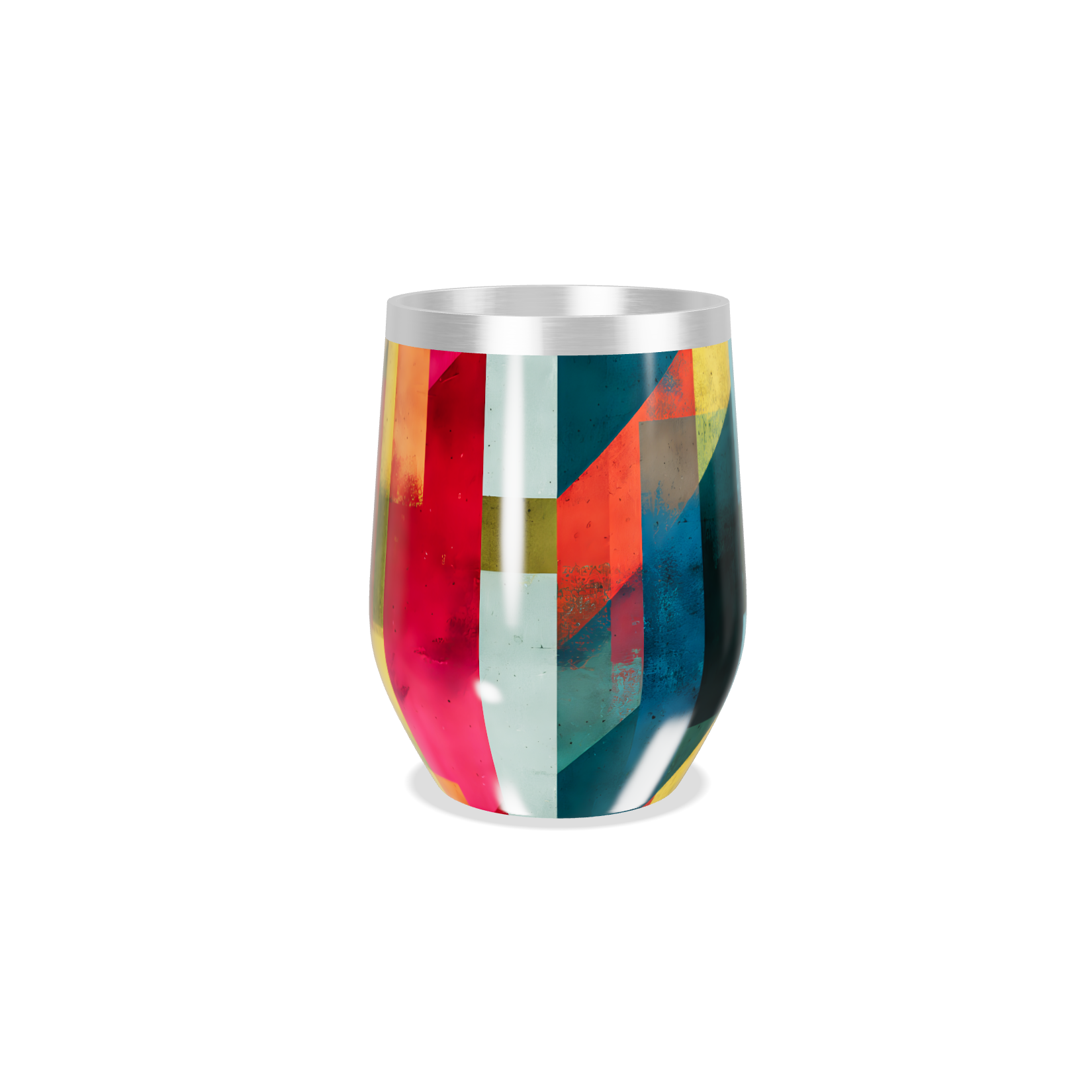 Copo Térmico Slim - Estampado Geométrico Colorido